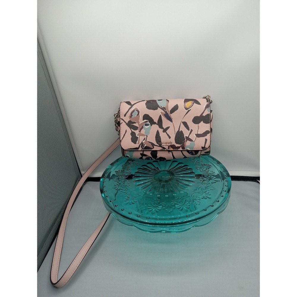 Kate Spade Cameron Paper Rose Saffiano Leather Crossbody Purse Shoulder Bag